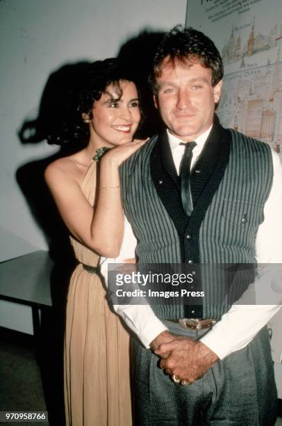 Maria Conchita Alonso and Robin Williams circa 1984 in New York.