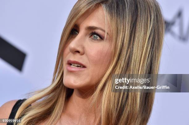 Actress Jennifer Aniston arrives at the American Film Institute's 46th Life Achievement Award Gala Tribute to George Clooney on June 7, 2018 in...