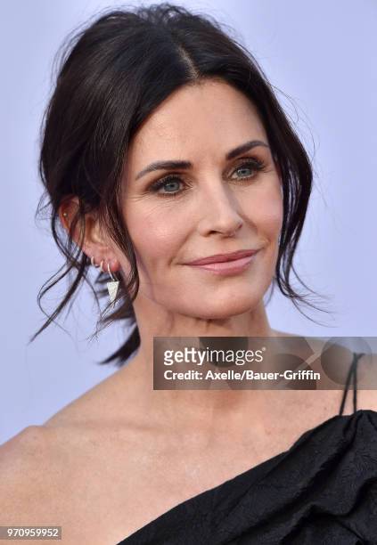 Actress Courteney Cox arrives at the American Film Institute's 46th Life Achievement Award Gala Tribute to George Clooney on June 7, 2018 in...