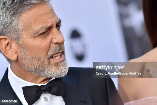 Actor George Clooney arrives at the American Film Institute's 46th Life Achievement Award Gala Tribute to George Clooney on June 7, 2018 in...