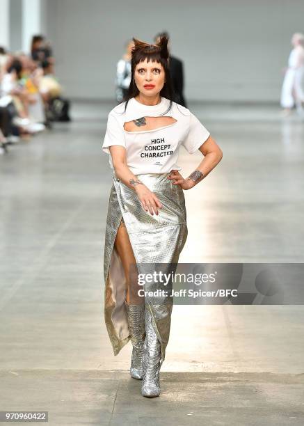 Princess Julia walks the runway at the Art School show as part of the MAN show during London Fashion Week Men's June 2018 on June 10, 2018 at the Old...