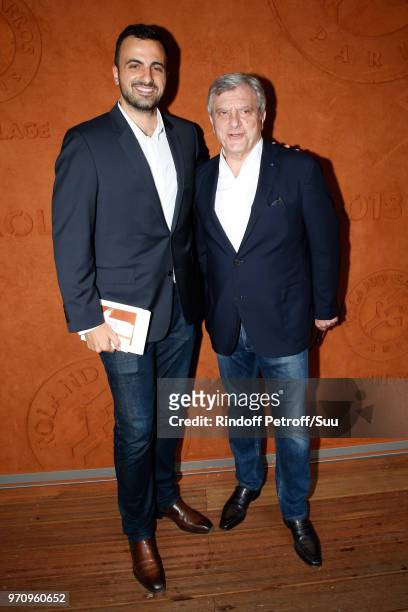Sidney Toledano and his son Alan Toledano attend the Men Final of the 2018 French Open - Day Fithteen at Roland Garros on June 10, 2018 in Paris,...
