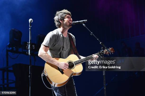 Morgan Evans performs during the 2018 CMA Music festival on June 9, 2018 in