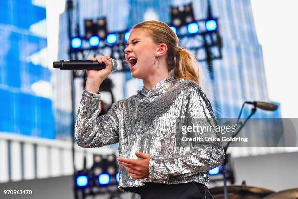 Tegan Marie performs during the 2018 CMA Music festival on June 9, 2018 in