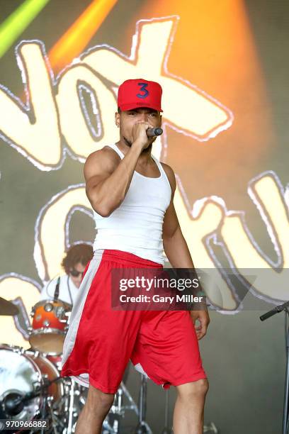 Chance The Rapper performs in concert during the Bonnaroo Music & Arts Festival on June 9, 2018 in Manchester, Tennessee.