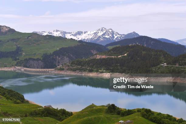 Barrage de Roselend 1551m / Lake / Mountains / Landscape / during the 70th Criterium du Dauphine 2018, Stage 7 a 136km stage from Moutiers to...