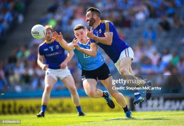 Dublin , Ireland - 10 June 2018; Diarmuid Masterson of Longford in action against Brian Fenton of Dublin during the Leinster GAA Football Senior...