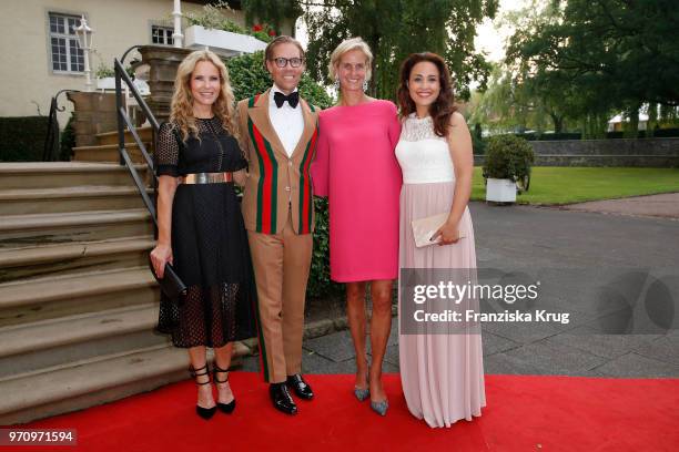 Katja Burkard, Jens Hilbert, Rosalie von Landsberg-Velen and Nina Moghaddam attend the Balve Optimum 2018 Gala on June 8, 2018 in Balve, Germany.