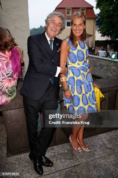 Wolfgang Hoelker and his wife Siggi Spiegelburg attend the Balve Optimum 2018 Gala on June 8, 2018 in Balve, Germany.