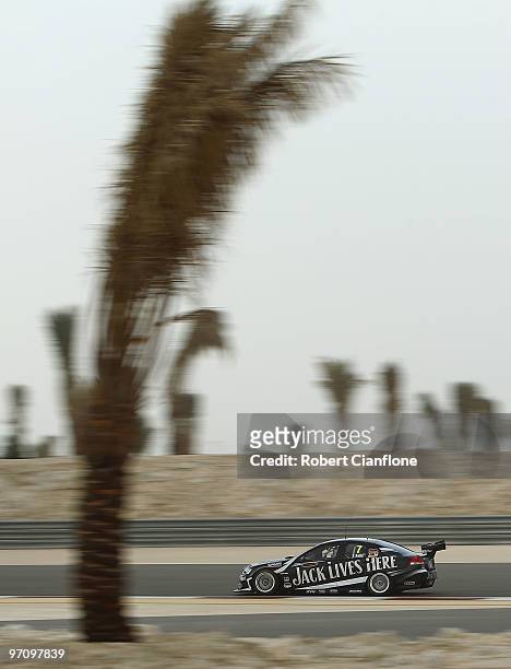 Todd Kelly drives the Jack Daniel's Racing Holden during race one for round two of the V8 Supercar Championship Series at Bahrain International...