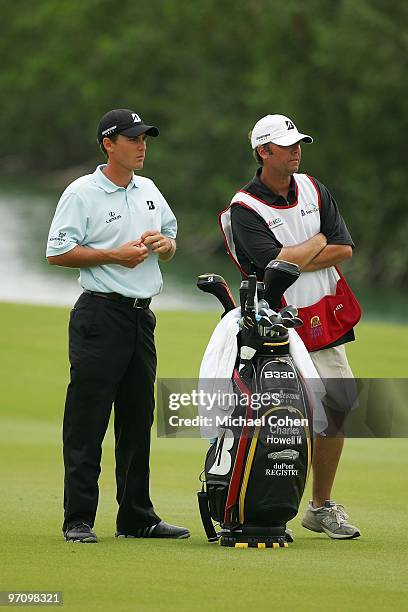 Charles Howell III stands alongside his caddie during the final round of the Mayakoba Golf Classic at El Camaleon Golf Club held on February 21, 2010...