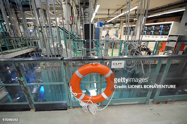 Partial view taken at the French Atomic Energy Commission center in Saclay, near Paris, of the Osiris reactor hall on February 24, 2010 at the CEA ....