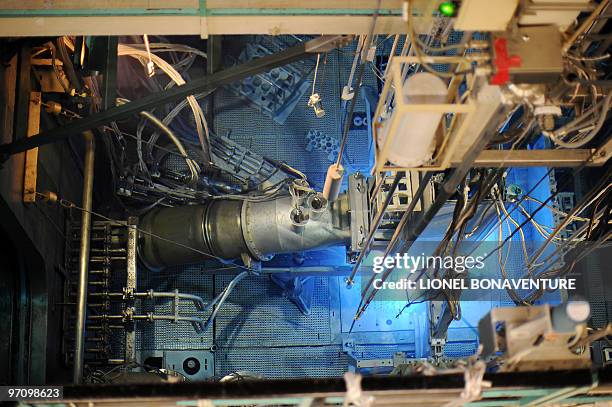 View of the Osiris reactor of French Atomic Energy Commission taken on February 24, 2010 at the CEA center in Saclay, near Paris. Osiris is an...