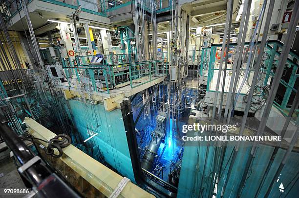 Partial view taken at the French Atomic Energy Commission center in Saclay, near Paris, of the Osiris reactor hall on February 24, 2010 at the CEA ....