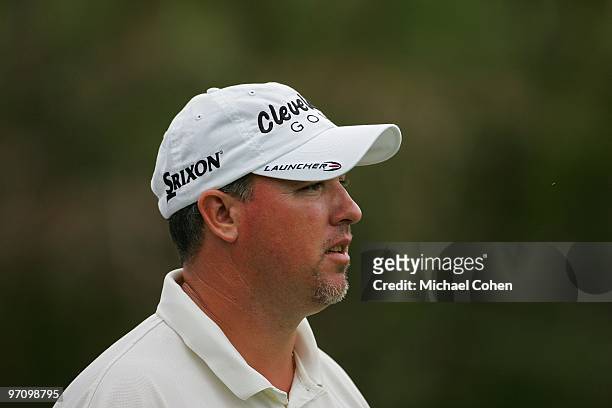 Boo Weekley looks on during the second round of the Mayakoba Golf Classic at El Camaleon Golf Club held on February 19, 2010 in Riviera Maya, Mexico.
