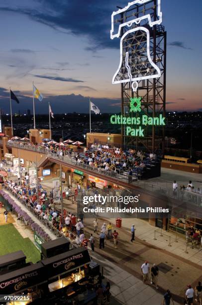 General view of the Liberty Bell at Citizen's Bank Park before the Chicago White Sox take on the Philadelphia Phillies during an interleague game on...