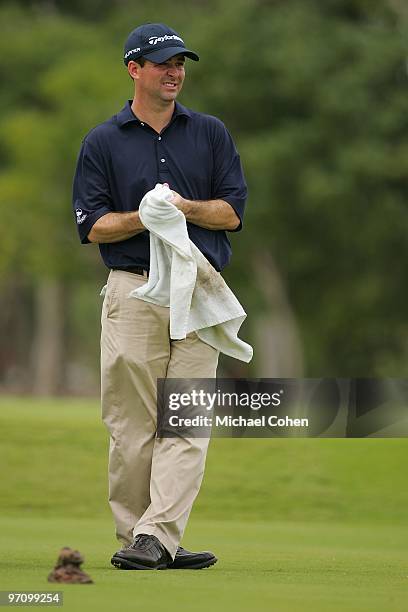 Charles Warren looks on during the final round of the Mayakoba Golf Classic at El Camaleon Golf Club held on February 21, 2010 in Riviera Maya,...