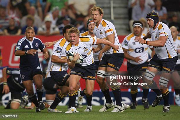 Brumbies scrumhalf Josh Valentine in action during the Super 14 round 3 match between Stormers and Brumbies at Newlands Rugby Stadium on February 26,...