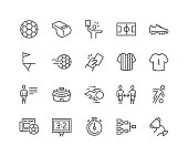 Line Soccer Icons