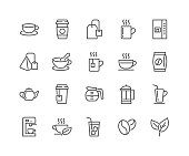 Line Coffee and Tea Icons
