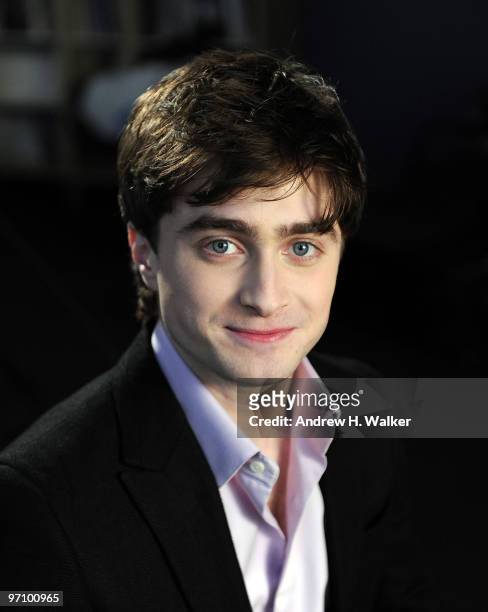 Actor Daniel Radcliffe visits Trevor Project's eastcoast call center on February 26, 2010 in New York City.