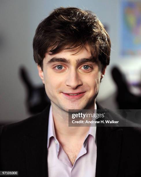 Actor Daniel Radcliffe visits Trevor Project's eastcoast call center on February 26, 2010 in New York City.