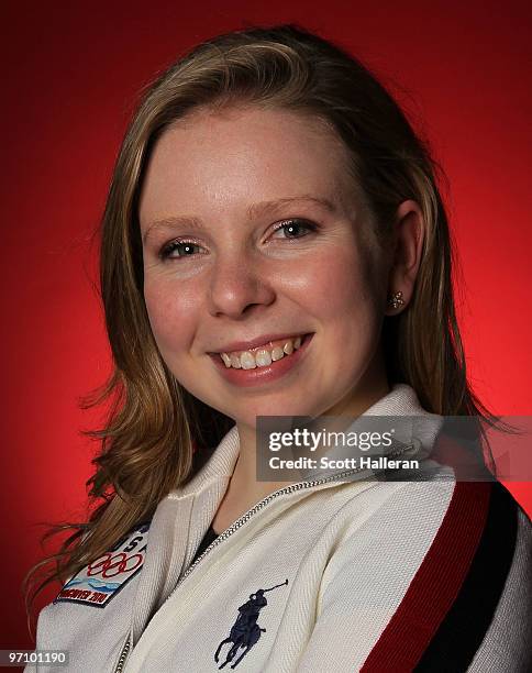 Figure skater Rachael Flatt of the United States poses in the NBC Today Show Studio at Grouse Mountain on February 26, 2010 in North Vancouver,...