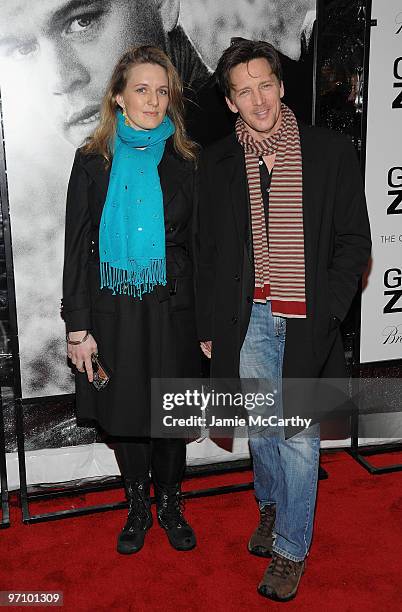 Dolores Rice and Andrew McCarthy attend the "Green Zone" New York premiere at AMC Loews Lincoln Square 13 on February 25, 2010 in New York City.