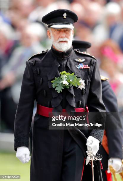 Prince Michael of Kent attends, as reviewing officer, the annual Founder's Day Parade at the Royal Hospital Chelsea on June 7, 2018 in London,...