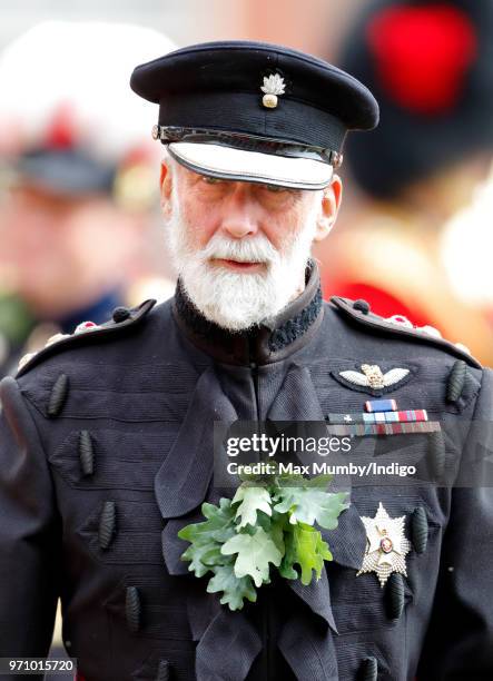 Prince Michael of Kent attends, as reviewing officer, the annual Founder's Day Parade at the Royal Hospital Chelsea on June 7, 2018 in London,...