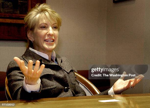 Oct. 13, 2006 Slug: fi-fiorina assignment Photographer: Gerald Martineau WP conference room Carly Fiorina interview Former Hewlett-packard CEO Carly...