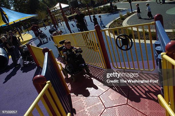 Oct. 9, 2006 Slug: me-park assignment Photographer: Gerald Martineau McLean, VA handicapped park opens Tommy Bourgeois from Centerville, VA plays on...