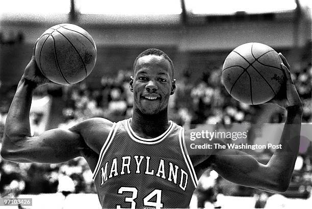 March 3 ,, photo of University of Maryland basketball star Len Bias , taken at the un of Virginia FOR FILE INTO MERLIN