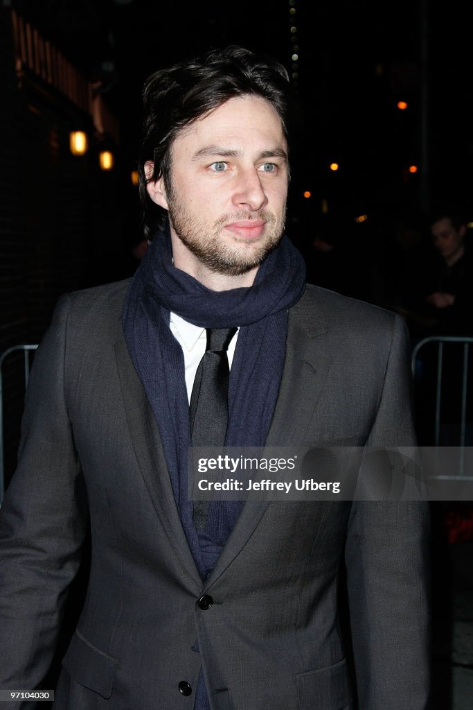 Billy Crystal, Kara DioGuardi, Zach Braff And Arj Barker Visit "Late Show with David Letterman" - January 12, 2009