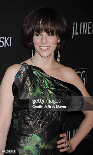 Actress Parker Posey arrives at the 12th Annual Costume Designers Guild Awards at The Beverly Hilton hotel on February 25, 2010 in Beverly Hills,...