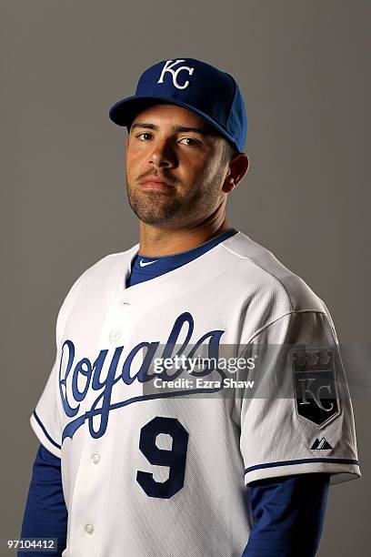 David DeJesus of the Kansas City Royals poses during photo media day at the Royals spring training complex on February 26, 2010 in Surprise, Arizona.