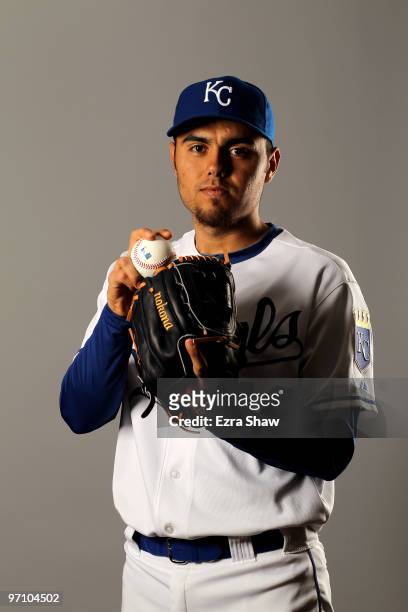 Joakim Soria of the Kansas City Royals poses during photo media day at the Royals spring training complex on February 26, 2010 in Surprise, Arizona.