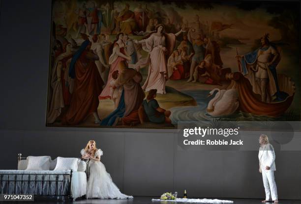 Jennifer Davis as Elsa von Brabant and Klaus Florian Vogt as Lohengrin in Richard Wagner's Lohengrin directed by David Alden and conducted by Andris...