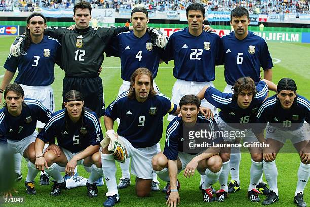 Argentina team group before the Argentina v Sweden, Group F, World Cup Group Stage match played at the Miyagi Stadium, Miyagi, Japan on June 12,...