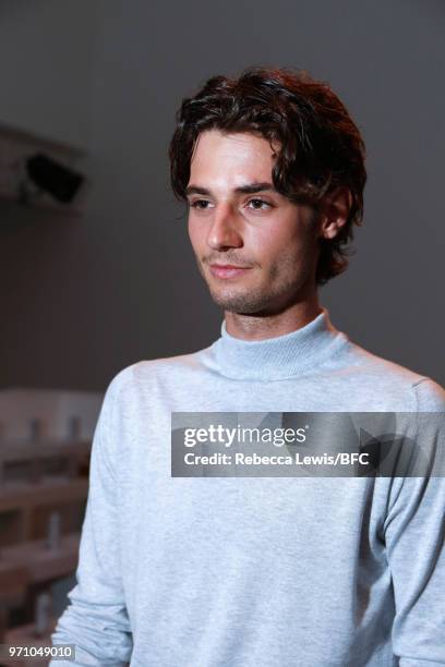 Jack Brett Anderson attends the Christopher Raeburn show during London Fashion Week Men's June 2018 at the BFC Show Space on June 10, 2018 in London,...