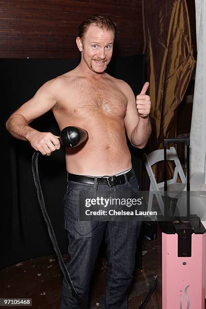 Director Morgan Spurlock attends Infinity Sun at the Kari Feinstein Sundance Style Lounge on January 24, 2010 in Park City, Utah.