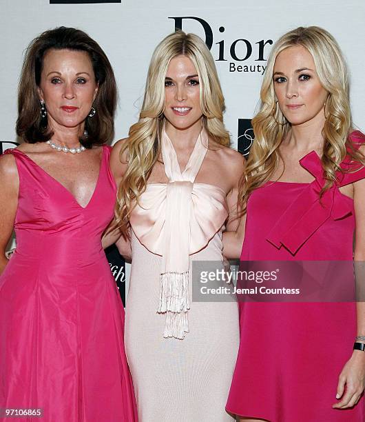 Socialites Dale Mercer and Dabney Mercer join Socialite and Dior Beauty Ambassador Tinsley Mortimer at the unveiling of Diors new "Tinsley Pink"...
