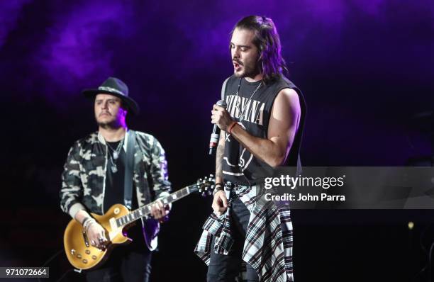 Piso 21 Juan David M. Castao and Juan David Huertas Clavijo perform at Mix Live! Presented by Uforia at American Airlines Arena on June 9, 2018 in...