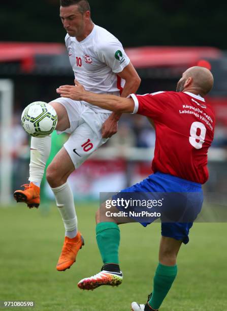 Halil Turan of Northern Cyprus during Conifa Paddy Power World Football Cup 2018 Grand Final between Northern Cyprus against Karpatalya at Queen...