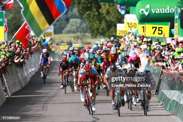 Sprint / Arrival / Peter Sagan of Slovakia and Team Bora - Hansgrohe / Celebration / Fernando Gaviria of Colombia and Team Quick-Step Floors / Nathan...