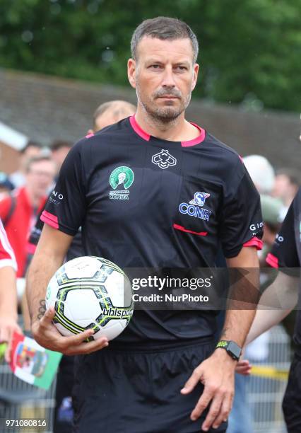 Referee Mark Clattenburg during Conifa Paddy Power World Football Cup 2018 Grand Final between Northern Cyprus against Karpatalya at Queen Elizabeth...