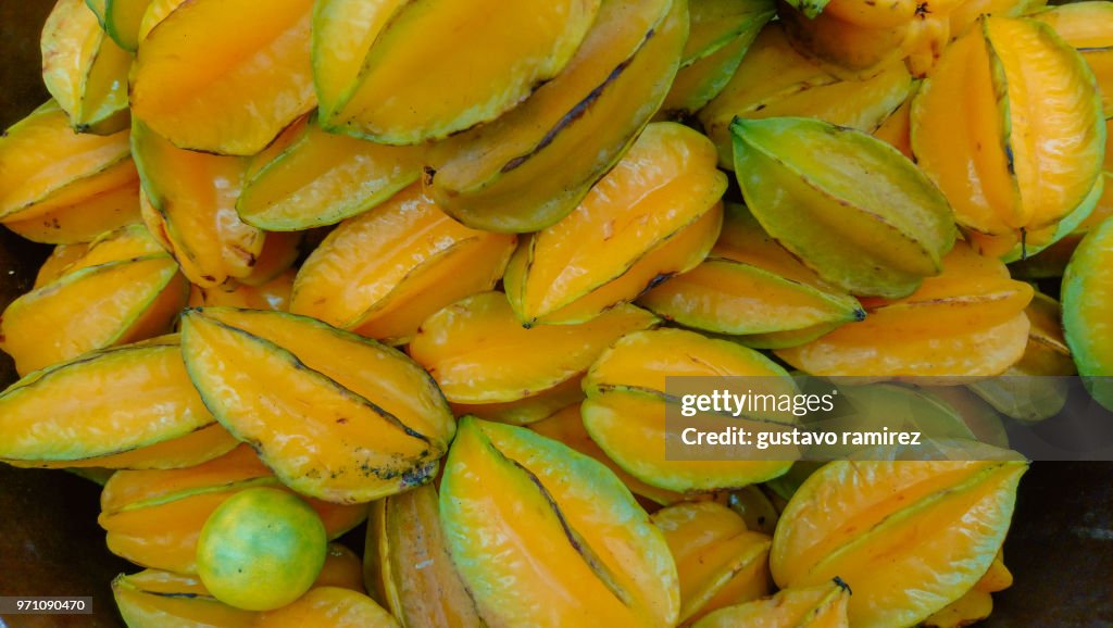 Full Frame Shot Of Starfruit