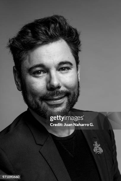 Spanish singer Miguel Poveda is photographed on self assignment during 21th Malaga Film Festival 2018 on April 19, 2018 in Malaga, Spain.