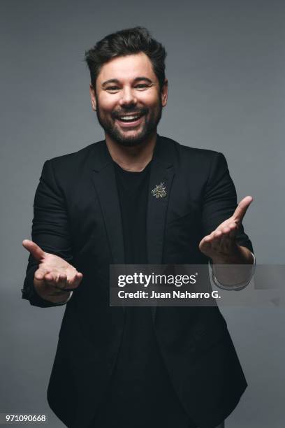 Spanish singer Miguel Poveda is photographed on self assignment during 21th Malaga Film Festival 2018 on April 19, 2018 in Malaga, Spain.