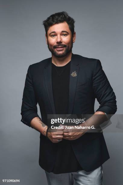 Spanish singer Miguel Poveda is photographed on self assignment during 21th Malaga Film Festival 2018 on April 19, 2018 in Malaga, Spain.